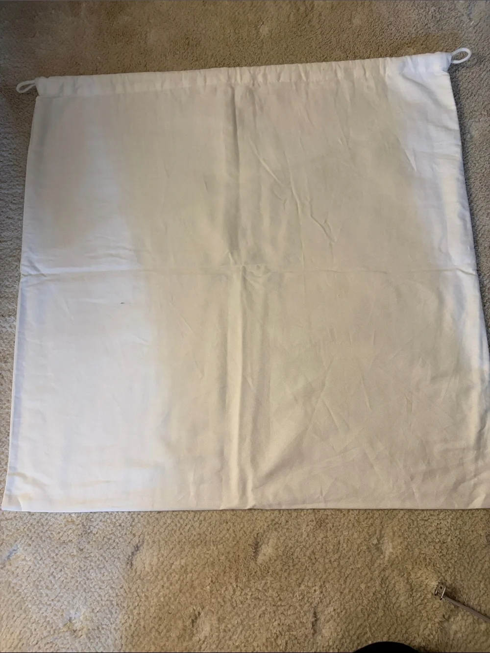 Dior Cream Canvas Drawstring Dust Sack Large 21x21